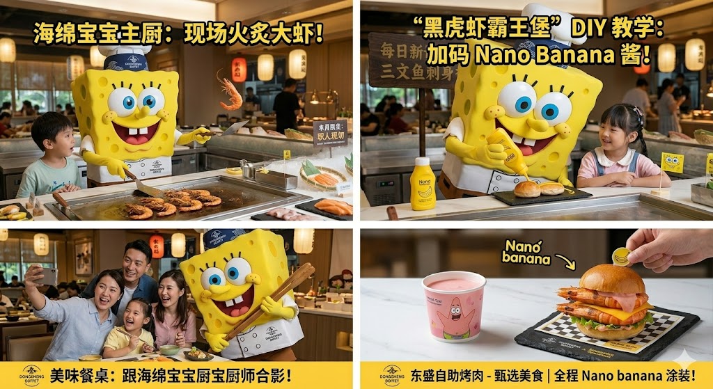 参考示意图：海绵宝宝联名视觉 2