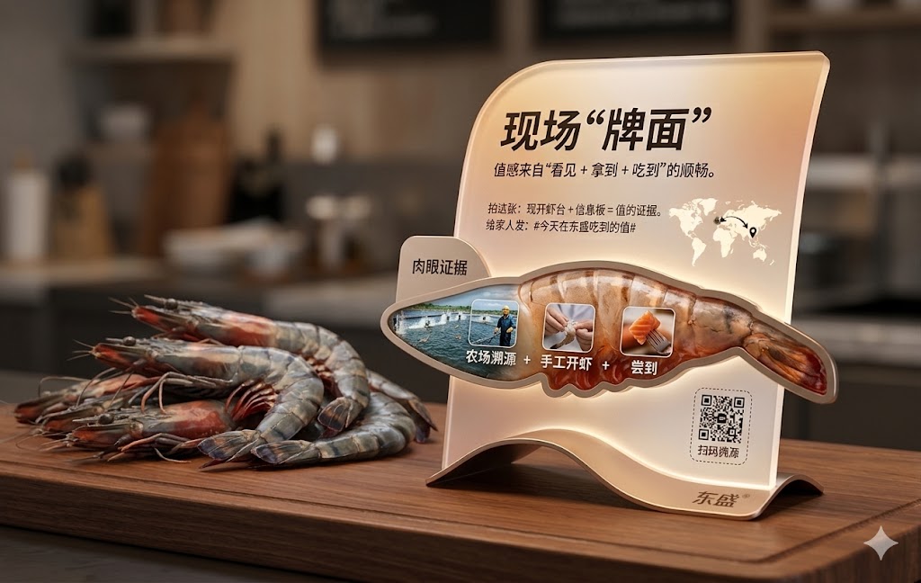 参考示意图：黑虎虾信息牌